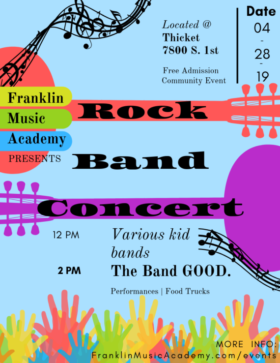 franklin music academy Kids Rock Band Concert 2019